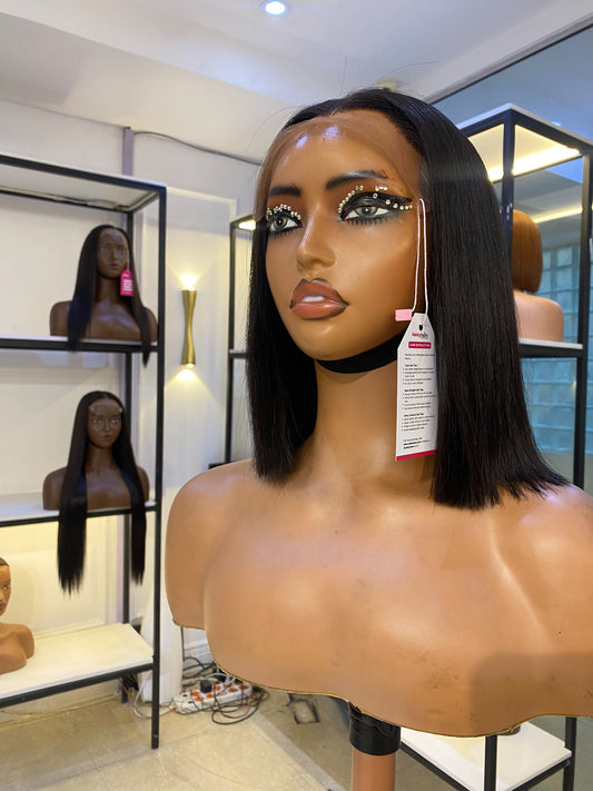 10 Natural Bone Straight Wig