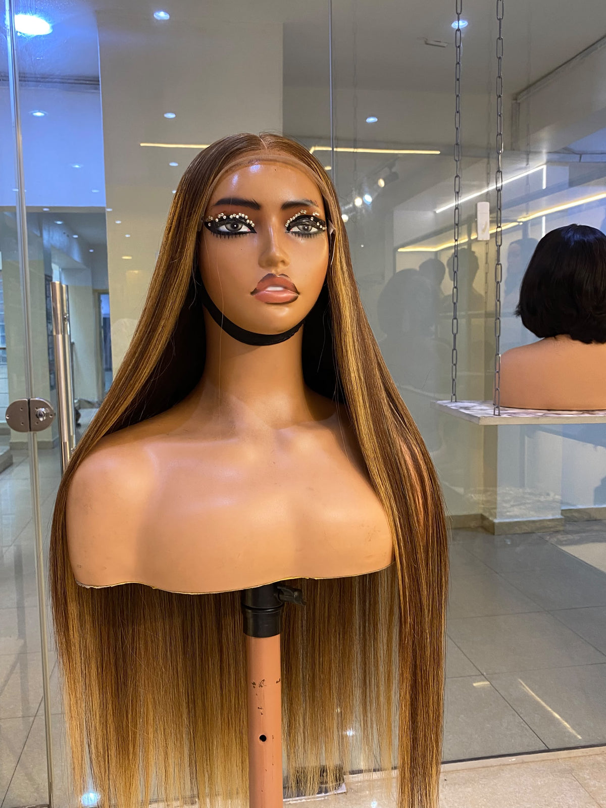 26-Inch Piano Bone Straight Wig – 100% Human Hair