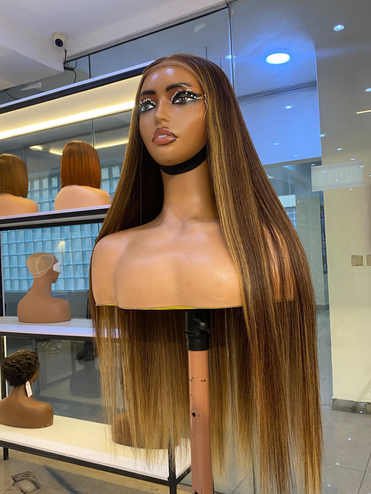 26-Inch Piano Bone Straight Wig – 100% Human Hair