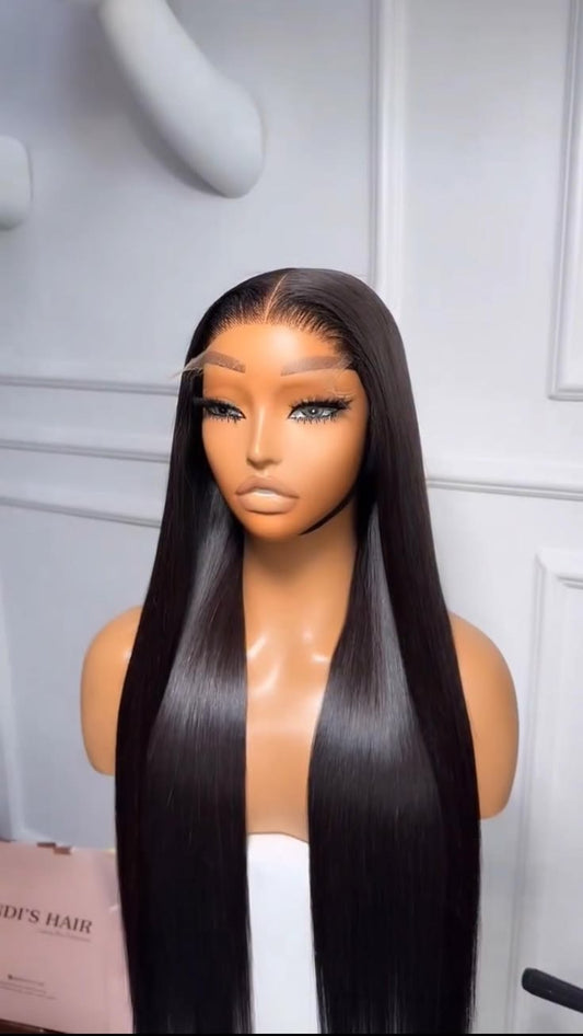 22-Inch Bone Straight Human Hair Wig | Nekkyhairs