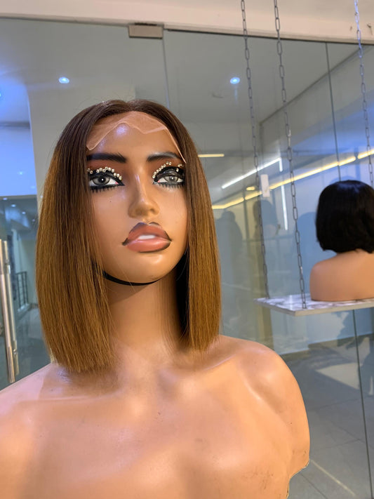 Bob wig 10 inches two tone brown