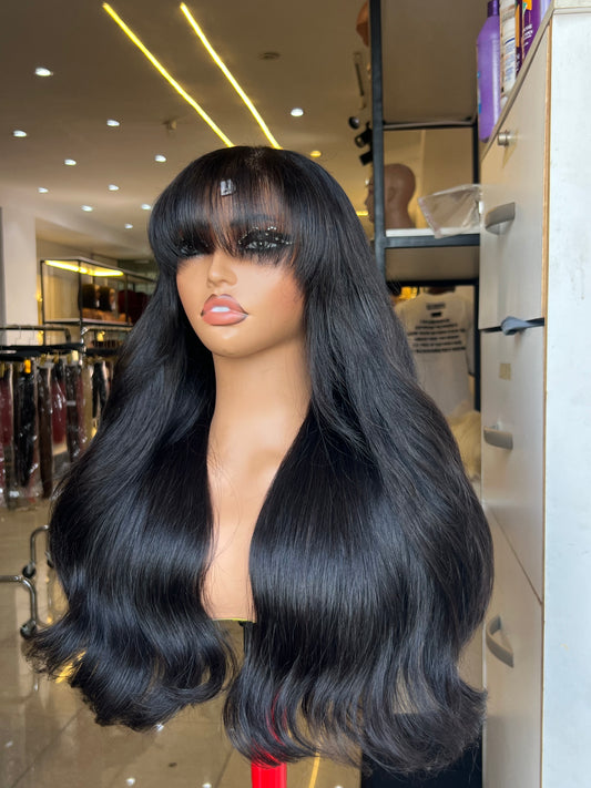 22 Inch Bouncy Fringe - Black