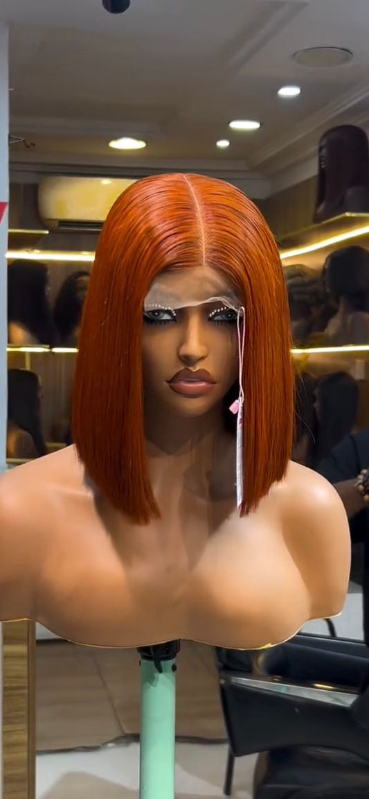 10 Inch Bone Straight Brown Wig